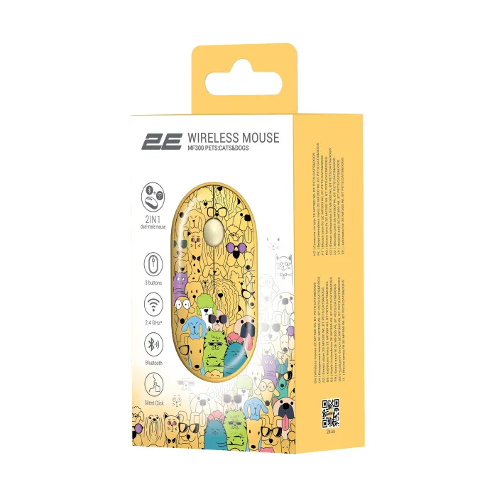 Мышь 2E MF300 PETS:CATS&DOGS