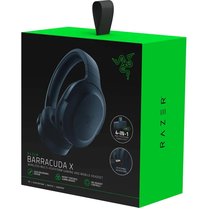 Razer Barracuda X qora o‘yin garniturasi