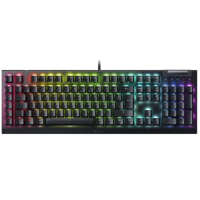 Mexanik klaviatura Razer BlackWidow V4 X 110key, Green Switch, USB-A, EN/RU, RGB, qora