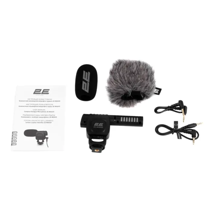 Микрофон пушка 2Е MG020 Shoutgun Pro, on/of, 3.5mm