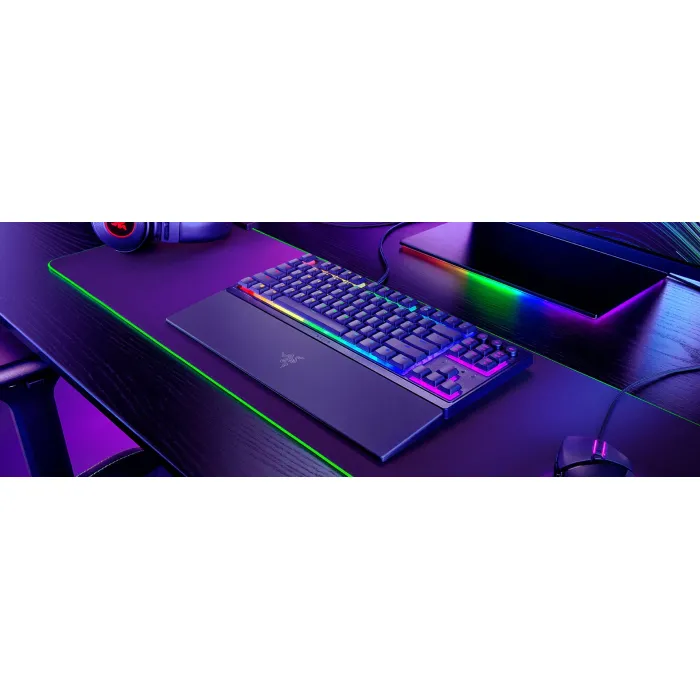 Mexanik klaviatura Razer Ornata V3 TKL 84key, Mecha-Membrane Switch, USB-A, EN/RU, RGB, qora