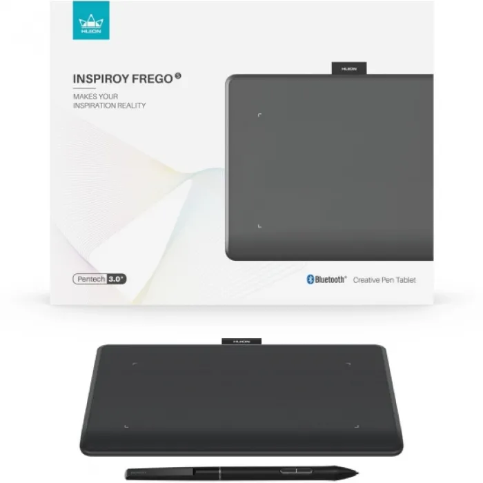 Huion Inspiroy Frego S grafik plansheti (6.3"x3.9") qora