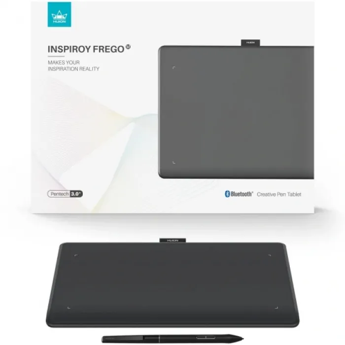 Huion Inspiroy Frego M grafik plansheti (10.5"x6.25") qora