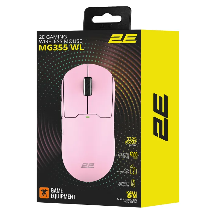 Мышь 2E GAMING MG355 WL розовая