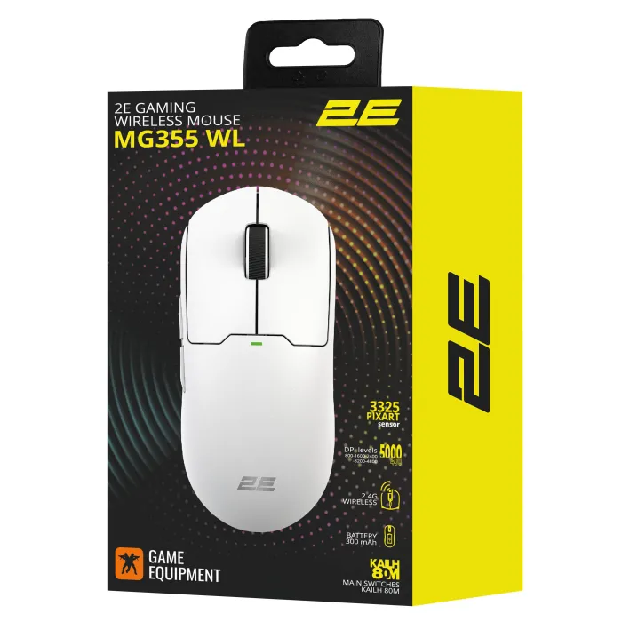 Sichqoncha 2E GAMING MG355 WL, USB-A/WL, Oq