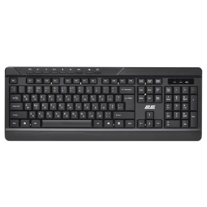 Klaviatura va sichqoncha to‘plami 2E MK410 WL, EN / UK/ RU, qora