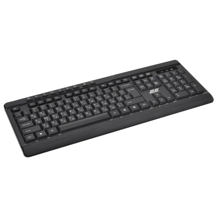 Klaviatura va sichqoncha to‘plami 2E MK410 WL, EN / UK/ RU, qora