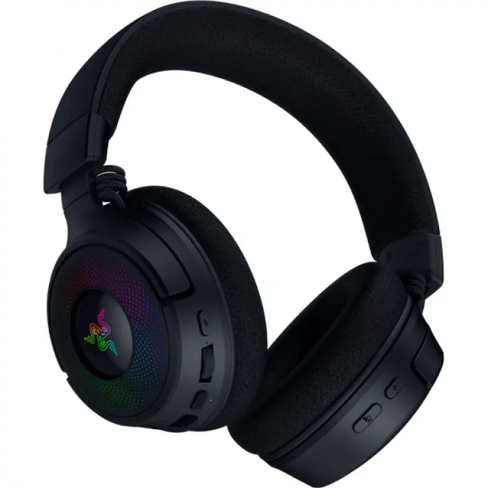 Razer Kraken V4 o‘yin garniturasi, USB-A/WL/BT, RGB, qora
