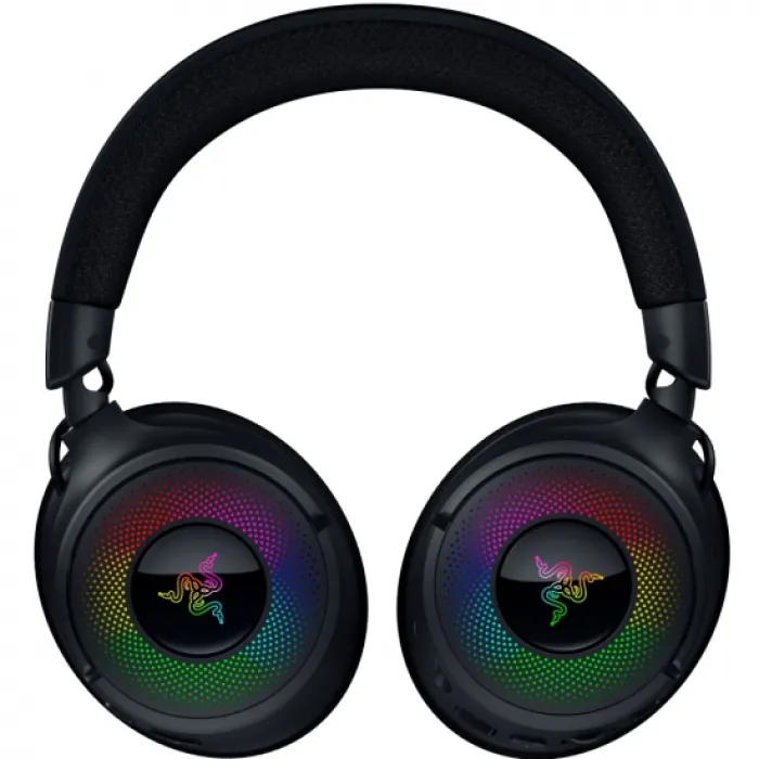 Razer Kraken V4 o‘yin garniturasi, USB-A/WL/BT, RGB, qora