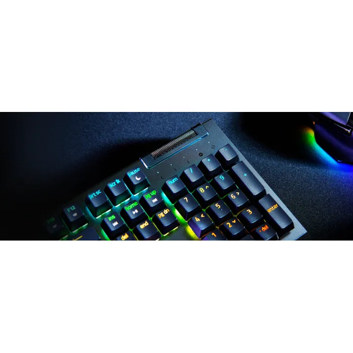 Mexanik klaviatura Razer BlackWidow V4 X 110key, Green Switch, USB-A, EN/RU, RGB, qora