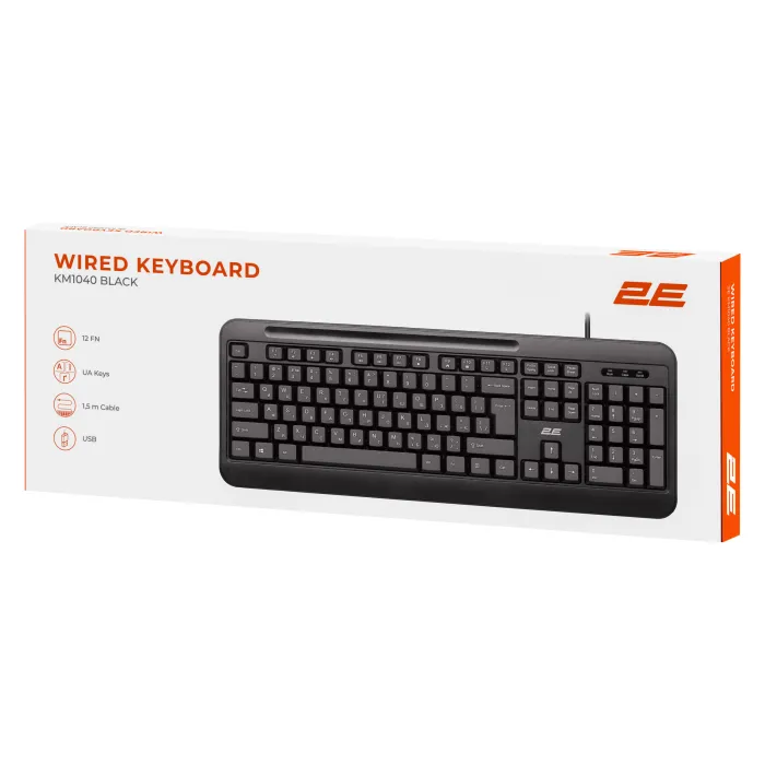 2E KM1040 USB Black klaviaturasi