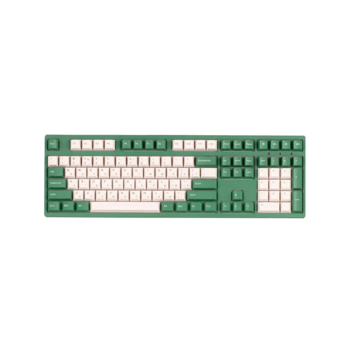Akko 3108 DS Matcha Red Bean 108Key mexanik klaviaturasi, CS Blue V2, USB-A, EN/UKR, No Led, yashil