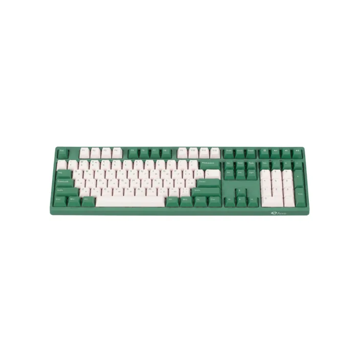 Akko 3108 DS Matcha Red Bean 108Key mexanik klaviaturasi, CS Blue V2, USB-A, EN/UKR, No Led, yashil