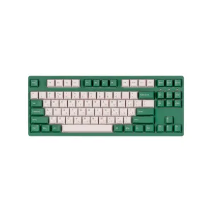 Akko 3087 Matcha Red Bean 87Key mexanik klaviaturasi, CS Orange V2, USB-A, EN/UKR, LEDsiz, yashil