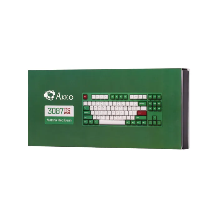 Akko 3087 Matcha Red Bean 87Key mexanik klaviaturasi, CS Orange V2, USB-A, EN/UKR, LEDsiz, yashil