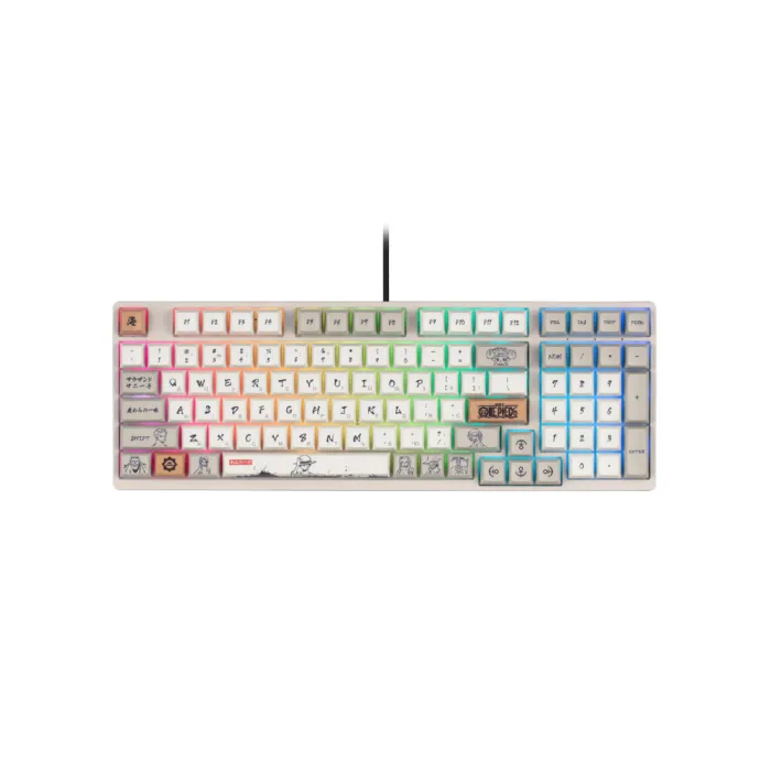 Akko 3098S One Piece Calligraphy 98Key mexanik klaviaturasi, CS Jelly Blue, USB-A, Hot-swappable, EN/UKR, RGB, kulrang