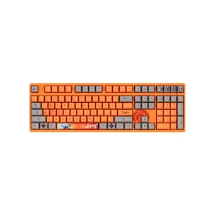 Akko 3108 Naruto 108Key mexanik klaviaturasi, CS Pink V2, USB-A, EN/UKR, No Led, To‘q sariq