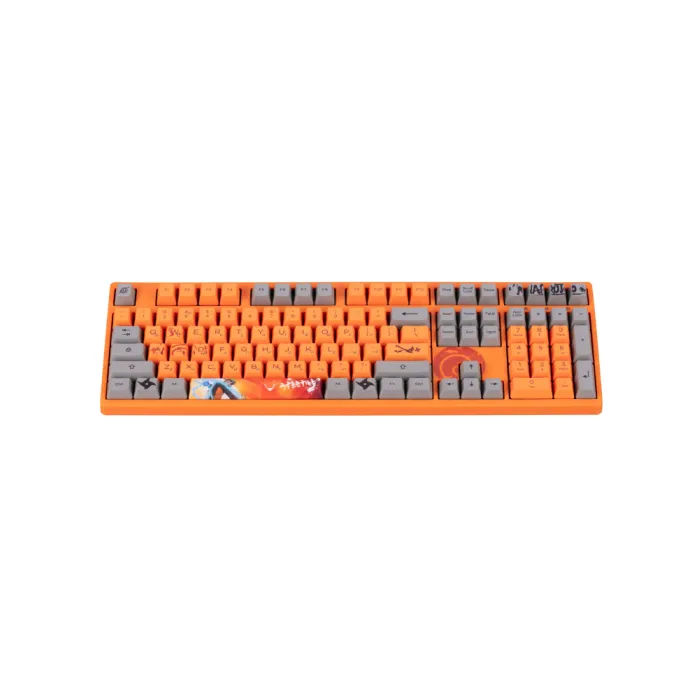 Akko 3108 Naruto 108Key mexanik klaviaturasi, CS Pink V2, USB-A, EN/UKR, No Led, To‘q sariq