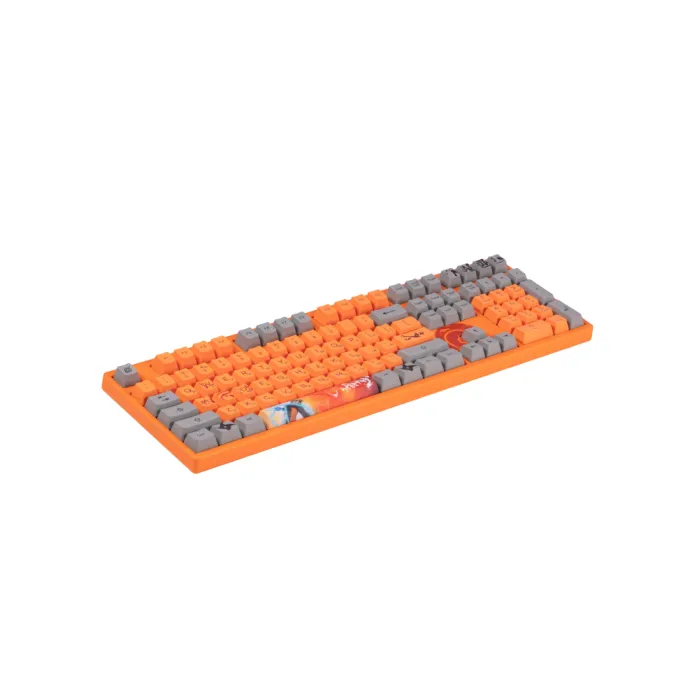 Akko 3108 Naruto 108Key mexanik klaviaturasi, CS Pink V2, USB-A, EN/UKR, No Led, To‘q sariq