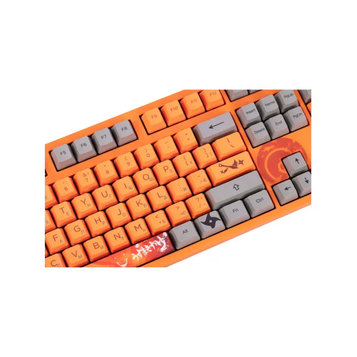 Akko 3108 Naruto 108Key mexanik klaviaturasi, CS Pink V2, USB-A, EN/UKR, No Led, To‘q sariq