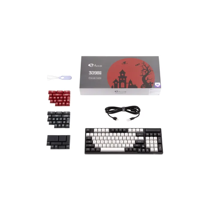 Akko 3098S RGB Dracula (Hotswappable) CS Silver RGB klaviaturasi
