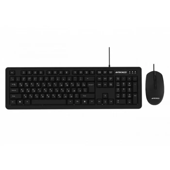 AVTECH PRO C305 Black simli klaviatura va sichqoncha to‘plami
