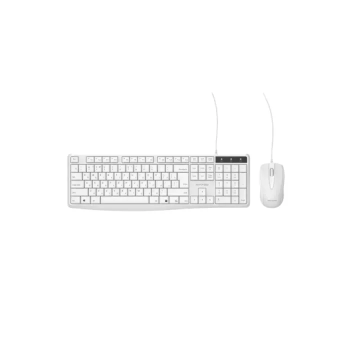 MYPRO KM1010UW White simli klaviatura va sichqoncha to‘plami