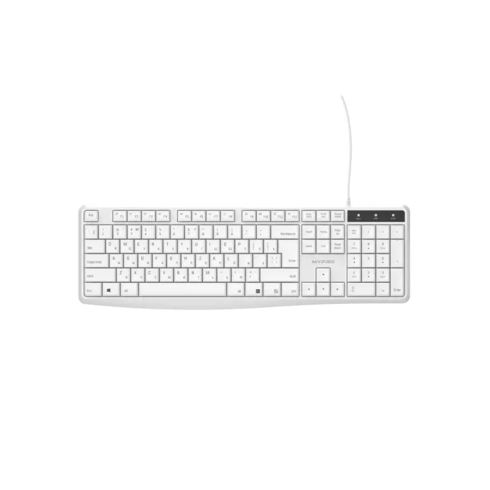 MYPRO KM1010UW White simli klaviatura va sichqoncha to‘plami