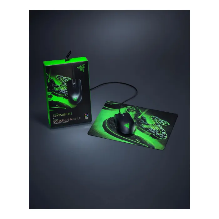 Игровой комплект мышь и коврик Razer Abyssus Lite + Goliathus Mobile Construct Edition