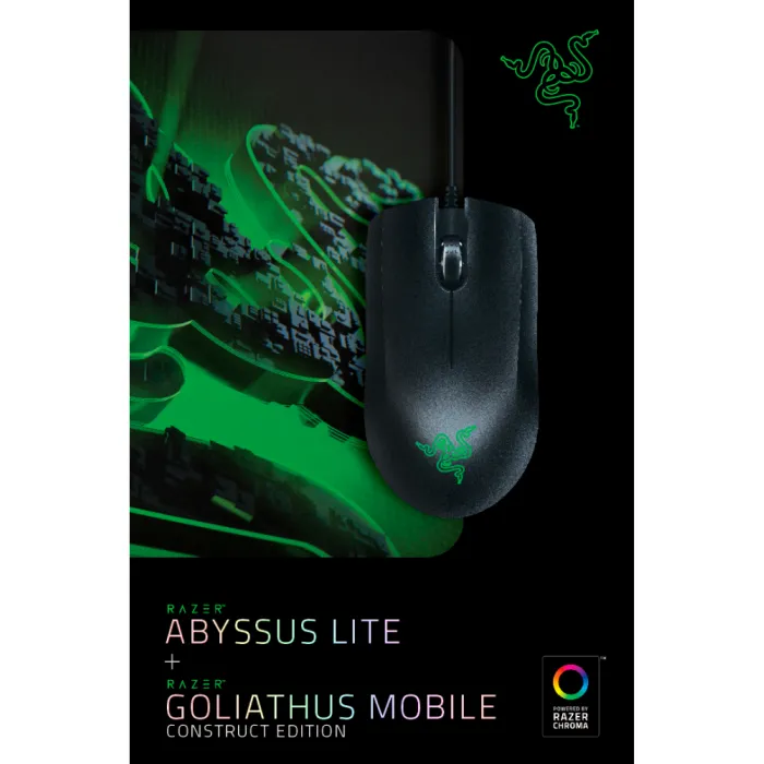 Игровой комплект мышь и коврик Razer Abyssus Lite + Goliathus Mobile Construct Edition