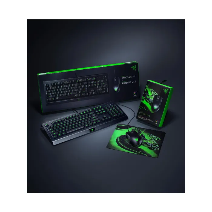 Игровой комплект мышь и коврик Razer Abyssus Lite + Goliathus Mobile Construct Edition