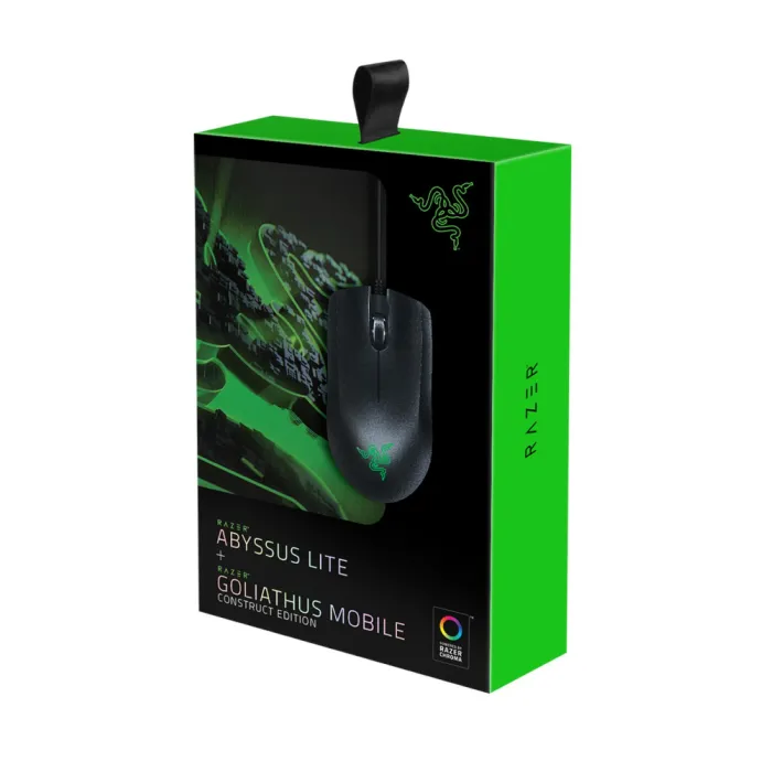 Игровой комплект мышь и коврик Razer Abyssus Lite + Goliathus Mobile Construct Edition