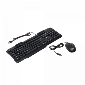 Проводной комплект клавиатуры и мыши AVTECH KBM302M102 USB