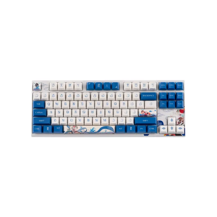 Varmilo VEA87 Lovebirds-I 87Key mexanik klaviaturasi, Cherry Mx Red, USB-A, EN/RU, White Led, ko‘k