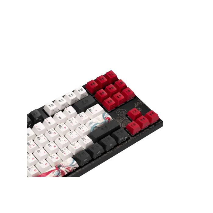 Mexanik klaviatura Varmilo VEM87 Beijing Opera 87Key, EC V2 Rose, USB-A, EN/UKR, Oq Led, qora