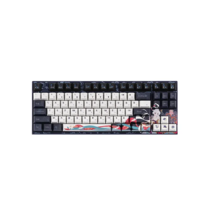 Varmilo VPE87 Chang‘e 87Key mexanik klaviaturasi, Cherry Mx Red, BT/WL/USB-A, EN, White Led, ko‘k
