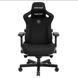 Кресло AndaSeat Kaiser 3E, льняная ткань, 4D-Armrests, чёрный