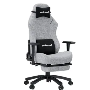 Кресло AndaSeat Luna Pro, льняная ткань, 1D-Armrests, серый