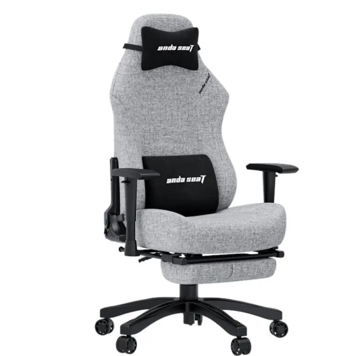 AndaSeat Luna Pro o‘rindig‘i, zig‘ir tolali mato, 1D-Armrests, kulrang