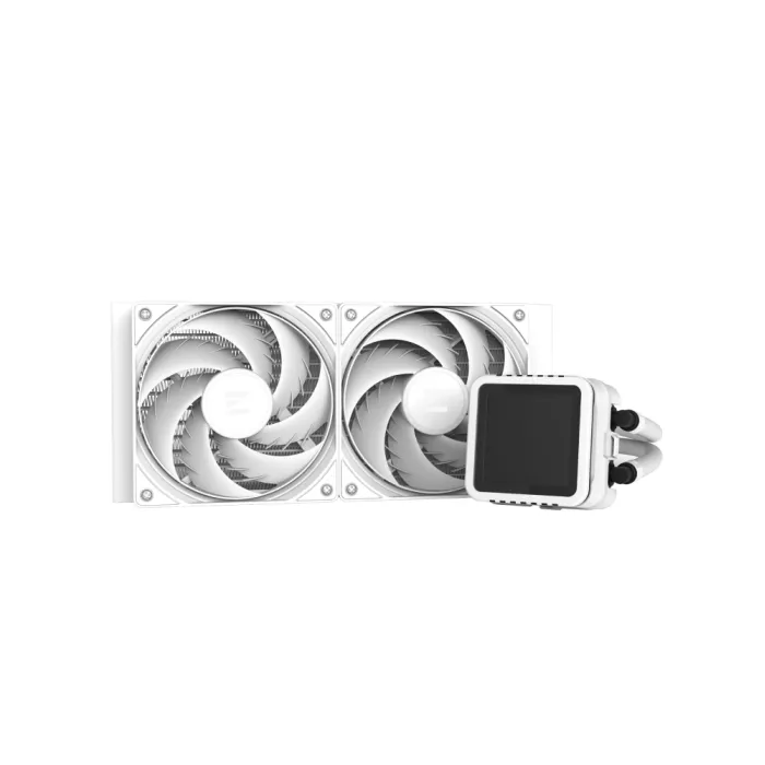 Zalman Alpha 2DS A24 ARGB suyuqlik bilan sovutish tizimi, LGA1851, 1700, 1200, 115x, AM5, AM4, TDP 320W, oq