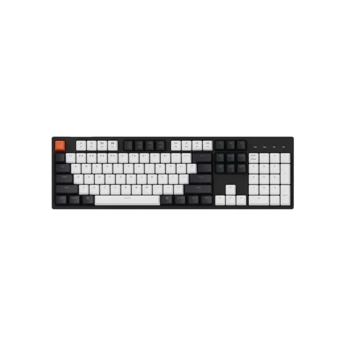 Mexanik klaviatura Keychron C2 104Key, Gateron G Pro Blue, Hot-Swap, USB-A, EN/UKR, RGB, qora