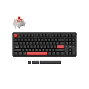 Клавиатура механическая Keychron C3 Pro 87Key, K pro Red, USB-A, QMK, Hot-swap, EN/RU/UZ, Red Led, черный
