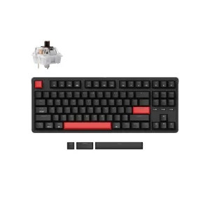 Клавиатура механическая Keychron C3 Pro 87Key, K pro Brown, USB-A, QMK, Hot-swap, EN/RU/UZ, Red Led, черный