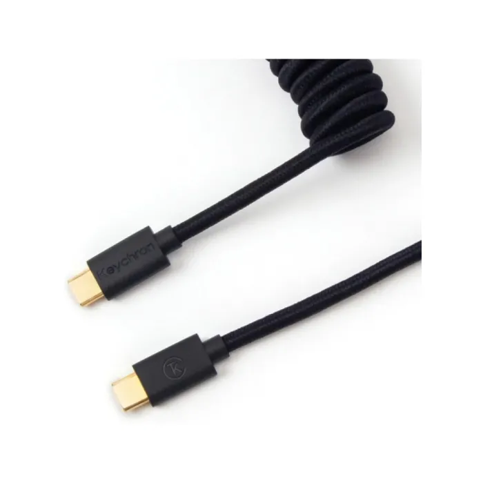 Type-A/Type-C Keychron o‘ralgan qora kabel