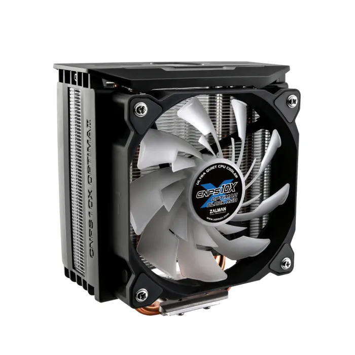 Zalman protsessorli sovutgich CNPS10X OPTIMA II BLACK RGB, LGA1700, 2066, 2011V3, 2011, 1366, 115X, AM5, AM4, AM3, AM3+, FM2, FM2+, TDP180W