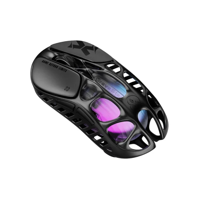 GravaStar Mercury X sichqonchasi, BT/WL/USB-A, RGB, qora