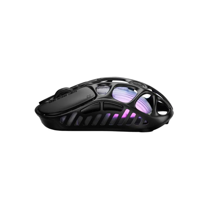 GravaStar Mercury X sichqonchasi, BT/WL/USB-A, RGB, qora