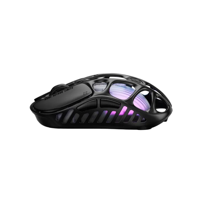 GravaStar Mercury X Pro sichqonchasi, 8K, BT/WL/USB-A, RGB, qora