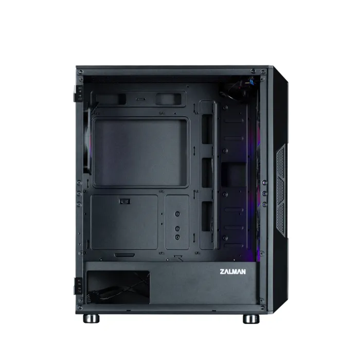 Zalman I3 Neo ARGB korpusi BPsiz, 2xUSB3.0, 1xUSB2.0, 4x120 mm ARGB, VGA 355 mm, LCS tayyor, TG yon paneli, ATX, qora