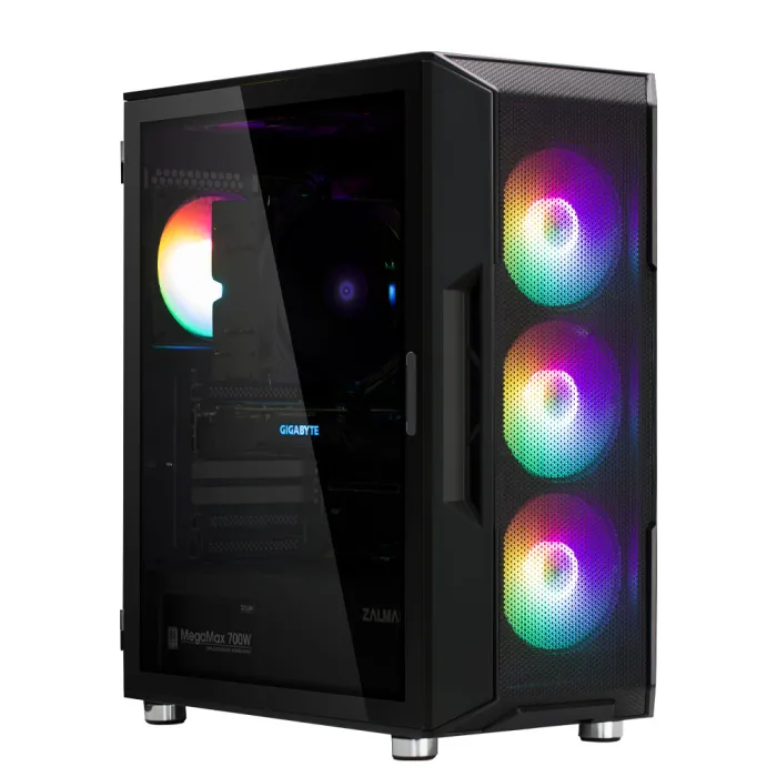 Zalman I3 Neo korpusi BPsiz 1xUSB3.0, 2xUSB2.0 4x120mm RGB VGA 355mm LCS tayyor TG Yon panel ATX qora